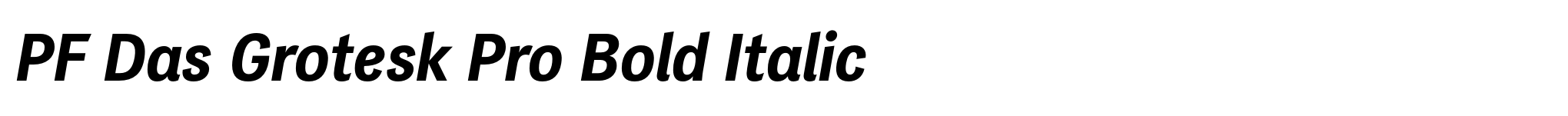 PF Das Grotesk Pro Bold Italic image